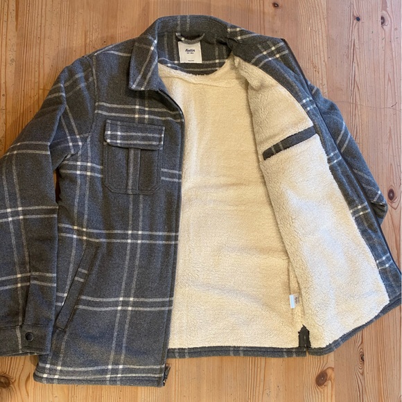 Katin Crosby mens sherpa lined zip front flannel, size Small - Picture 4 of 5